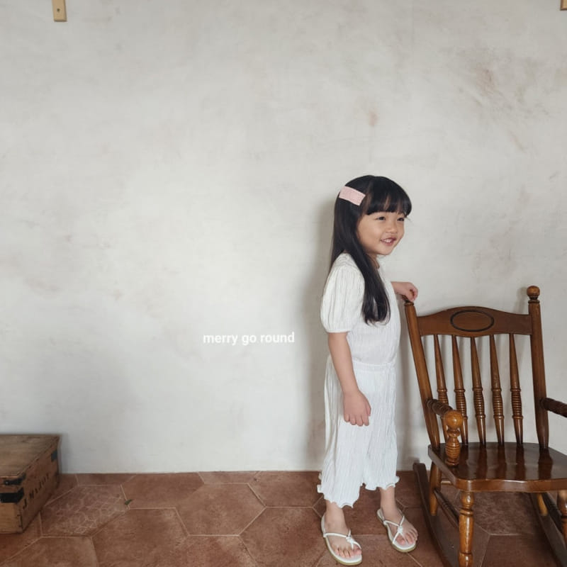 Merry Go Round - Korean Children Fashion - #fashionkids - Puff Wrinkle Top Bottom Set - 11