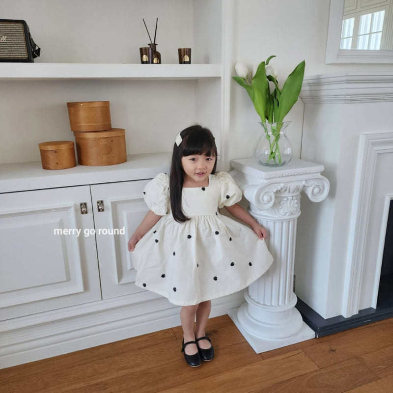 Merry Go Round - Korean Children Fashion - #kidsshorts - Rose Embroidery One-Piece - 3