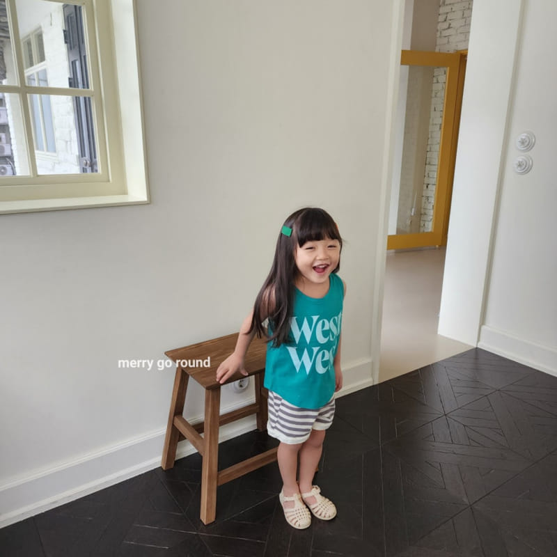 Merry Go Round - Korean Children Fashion - #kidsstore - West Sleeveles Tee - 8