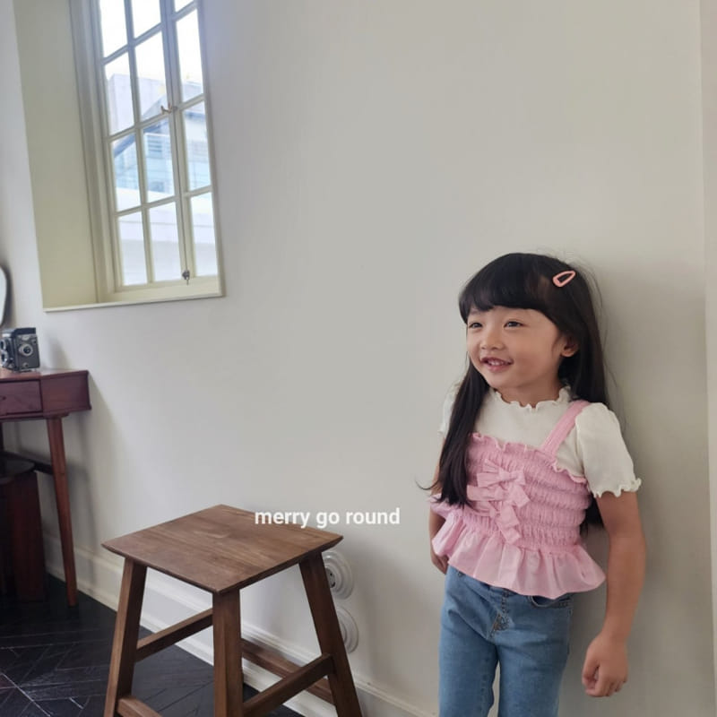 Merry Go Round - Korean Children Fashion - #kidzfashiontrend - Petite Ribbon Sleeveless Tee - 6