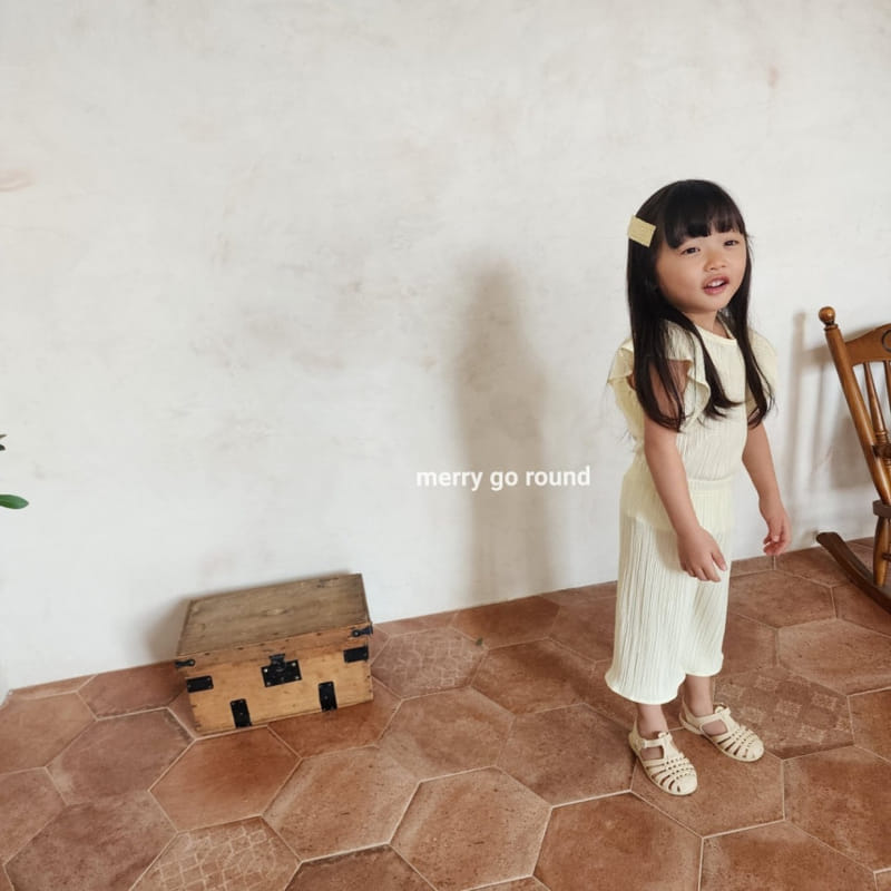 Merry Go Round - Korean Children Fashion - #kidzfashiontrend - Shine Pleats Top Bottom Set - 7