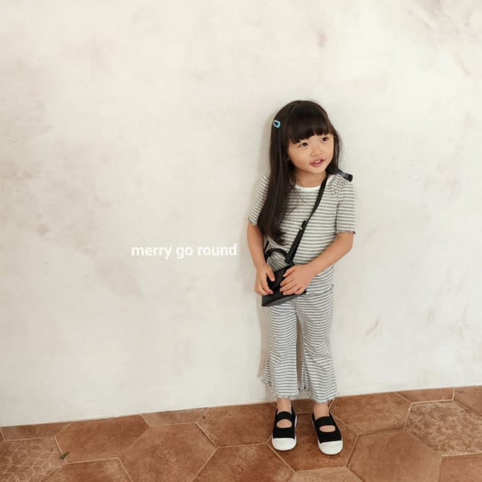Merry Go Round - Korean Children Fashion - #kidzfashiontrend - Marine Top Bottom Set
