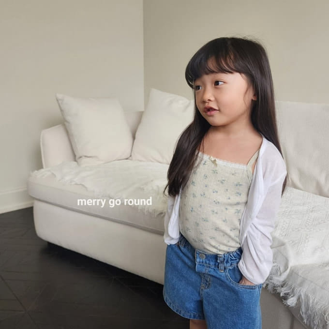 Merry Go Round - Korean Children Fashion - #littlefashionista - Lace Sleeveles Tee