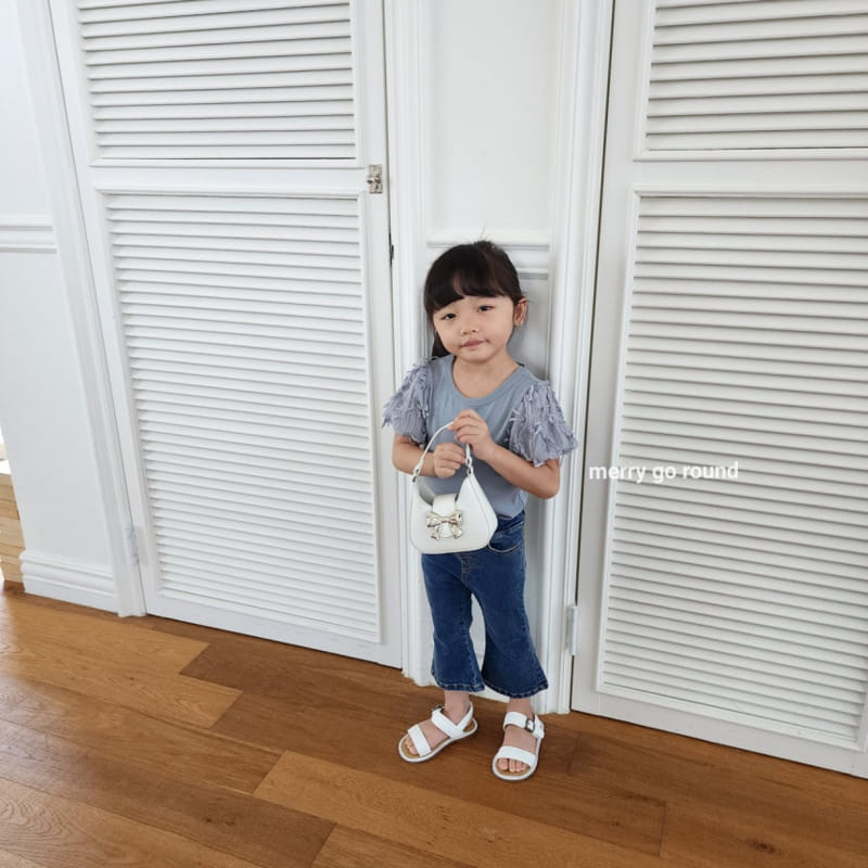 Merry Go Round - Korean Children Fashion - #minifashionista - Ribbon Puff Tee - 7
