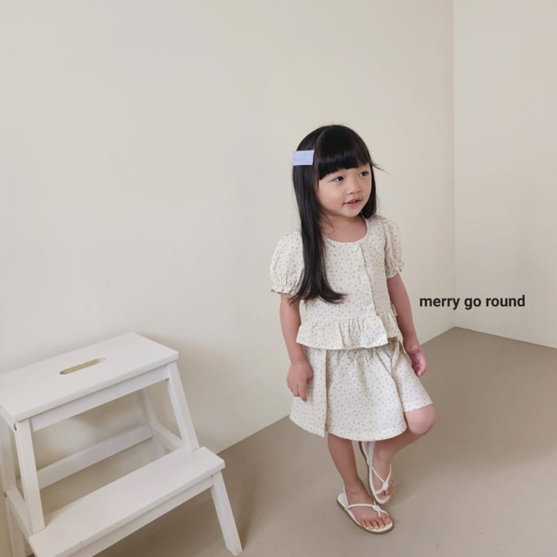 Merry Go Round - Korean Children Fashion - #prettylittlegirls - Mini Rose Top Bottom Set - 3