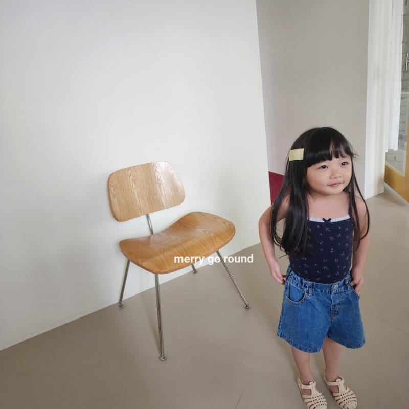 Merry Go Round - Korean Children Fashion - #minifashionista - Lace Sleeveles Tee - 4