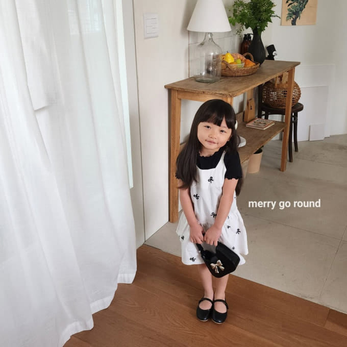 Merry Go Round - Korean Children Fashion - #prettylittlegirls - Ribbon Embroidery One-Piece