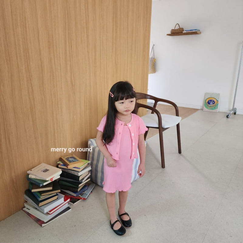Merry Go Round - Korean Children Fashion - #prettylittlegirls - Rib Sleeveless One-Piece - 8