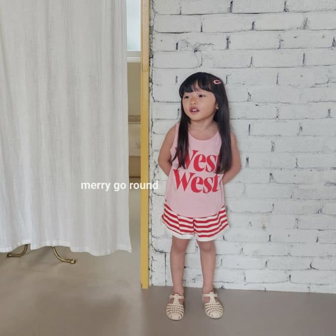 Merry Go Round - Korean Children Fashion - #stylishchildhood - West Sleeveles Tee
