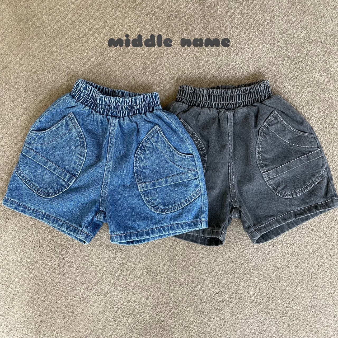 Middle Name - Korean Children Fashion - #discoveringself - Big Pocket Denim Pants