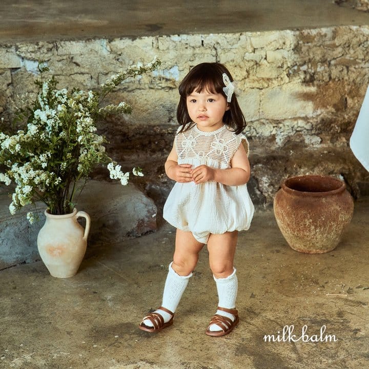 Milk Balm - Korean Baby Fashion - #babyboutique - Crohet Body Suit - 4