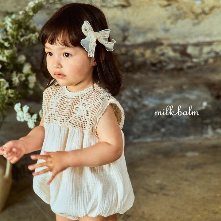 Milk Balm - Korean Baby Fashion - #babyclothing - Crohet Body Suit - 6