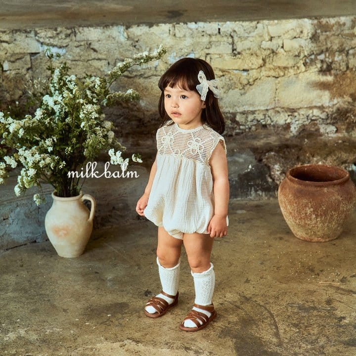 Milk Balm - Korean Baby Fashion - #babygirlfashion - Crohet Body Suit - 9