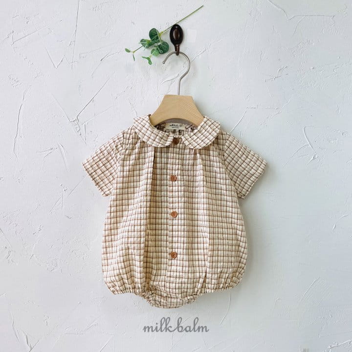 Milk Balm - Korean Baby Fashion - #onlinebabyshop - Leo Check Body Suit - 3