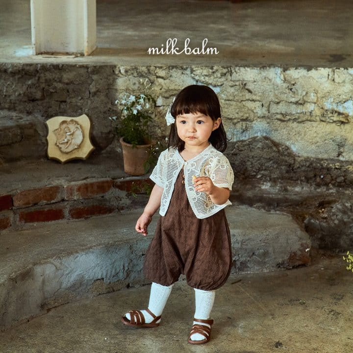 Milk Balm - Korean Baby Fashion - #onlinebabyboutique - Leo Dungarees Body Suit - 4