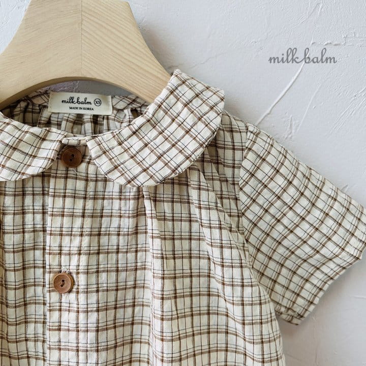 Milk Balm - Korean Baby Fashion - #onlinebabyshop - Leo Check Body Suit - 4