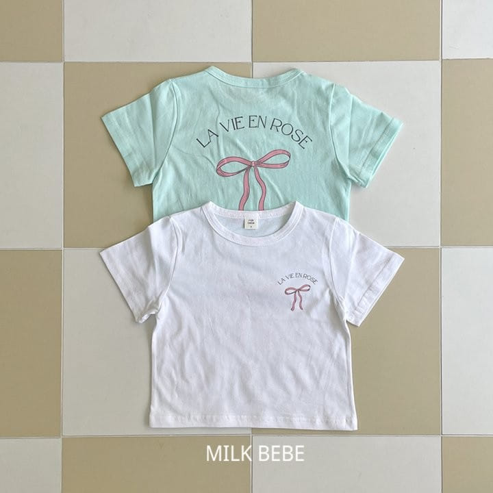 Milk Bebe - Korean Children Fashion - #childofig - Ribbon Tee - 6