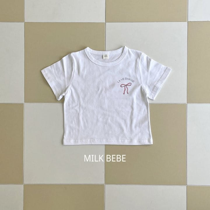Milk Bebe - Korean Children Fashion - #childrensboutique - Ribbon Tee - 8