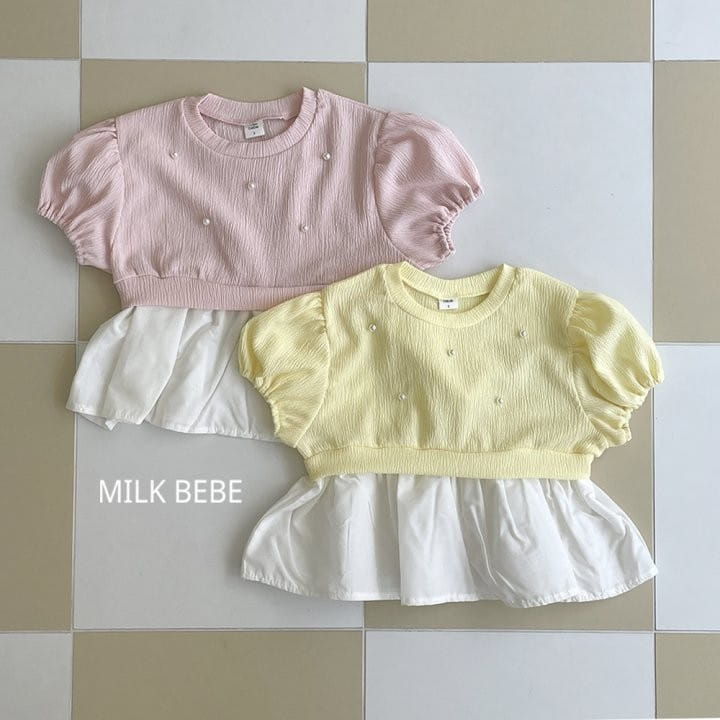 Milk Bebe - Korean Children Fashion - #childrensboutique - Pearl Tee - 2