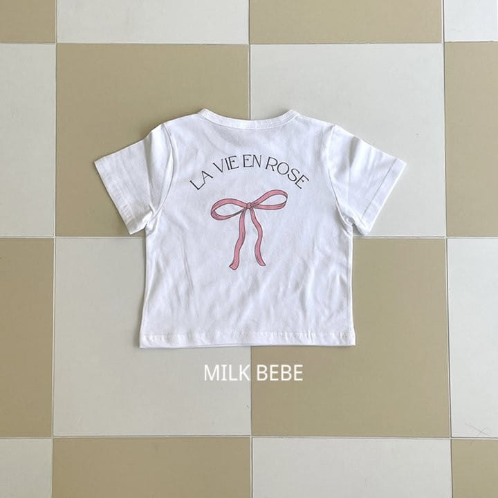 Milk Bebe - Korean Children Fashion - #designkidswear - Ribbon Tee - 9