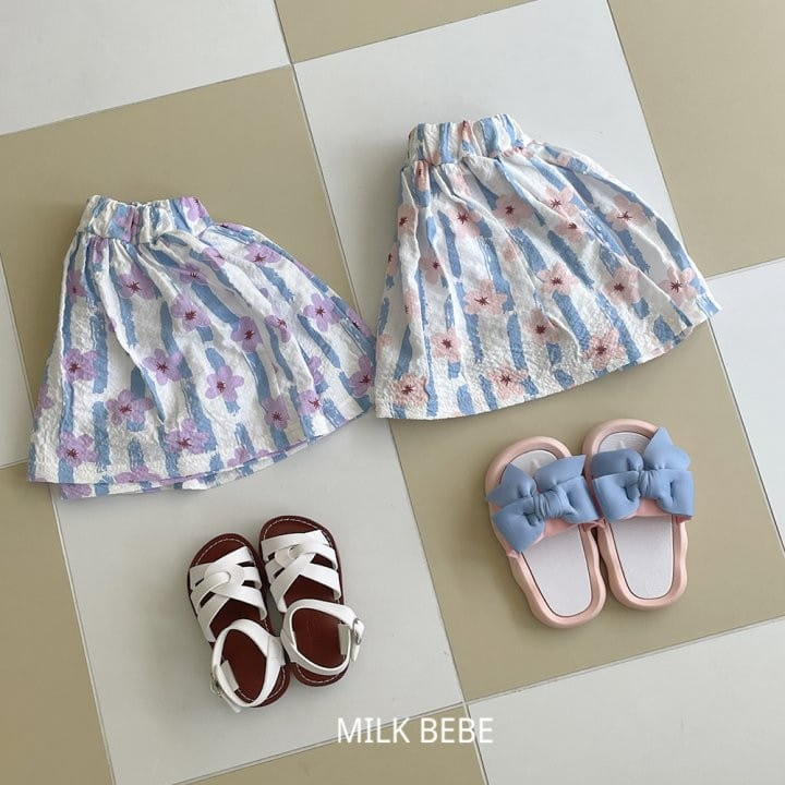 Milk Bebe - Korean Children Fashion - #kidzfashiontrend - Flower Skirt