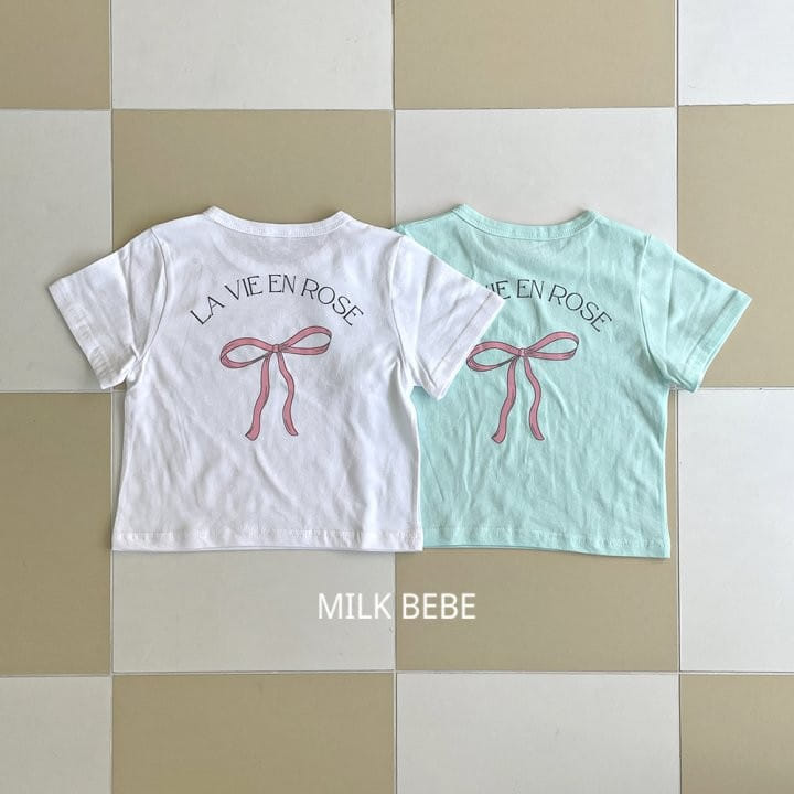 Milk Bebe - Korean Children Fashion - #magicofchildhood - Ribbon Tee - 4