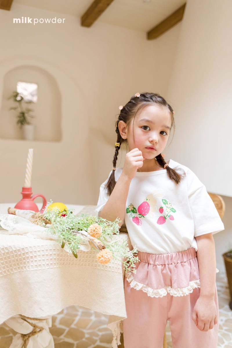 Milk Powder - Korean Children Fashion - #fashionkids - Strawberry Tee - 3