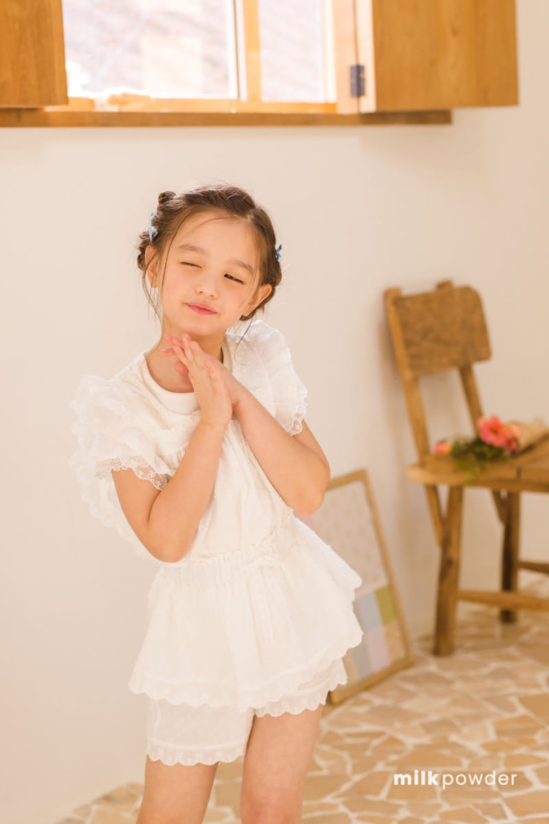 Milk Powder - Korean Children Fashion - #kidsshorts - Salrang Lace PantS - 7