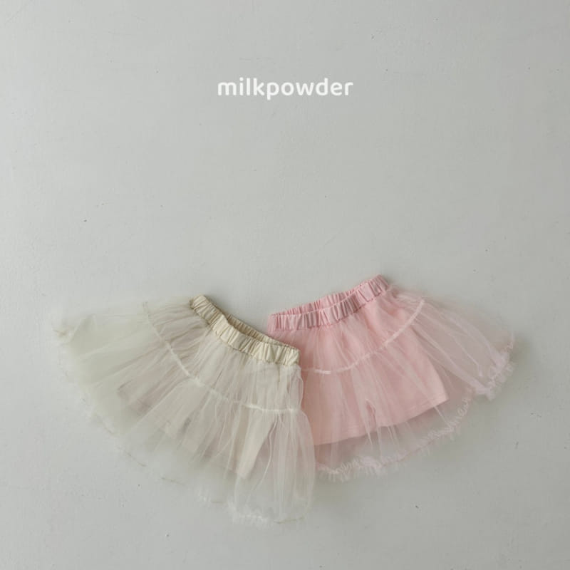 Milk Powder - Korean Children Fashion - #kidsshorts - Cotton Candy Skirt Top Bottom Set - 2