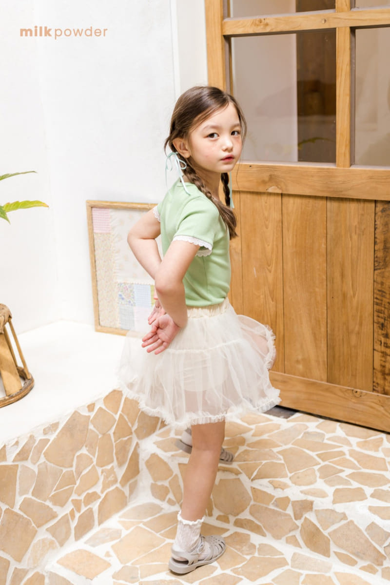 Milk Powder - Korean Children Fashion - #kidsstore - Cotton Candy Skirt Top Bottom Set - 3