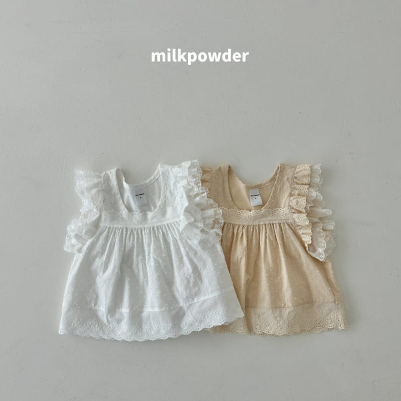 Milk Powder - Korean Children Fashion - #kidzfashiontrend - Salrang Lace Vest - 2