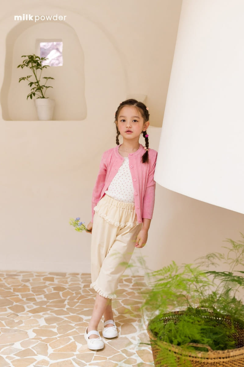 Milk Powder - Korean Children Fashion - #kidzfashiontrend - Cream Cropped Pants - 5