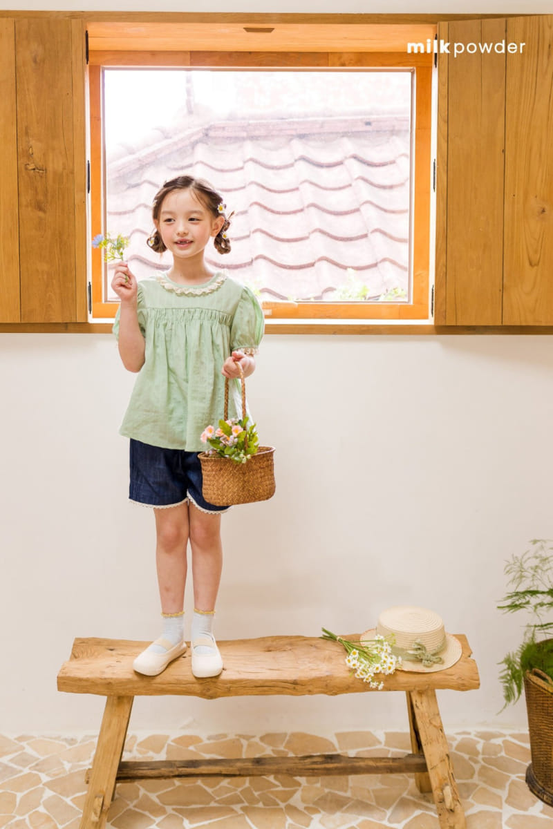 Milk Powder - Korean Children Fashion - #magicofchildhood - Lace Denim Pants - 11
