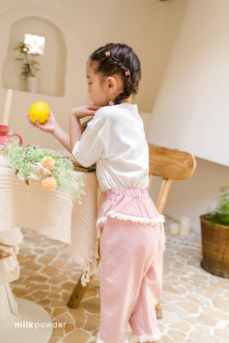 Milk Powder - Korean Children Fashion - #prettylittlegirls - Cream Cropped Pants - 10