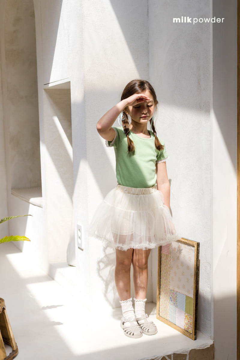 Milk Powder - Korean Children Fashion - #prettylittlegirls - Cotton Candy Skirt Top Bottom Set - 9