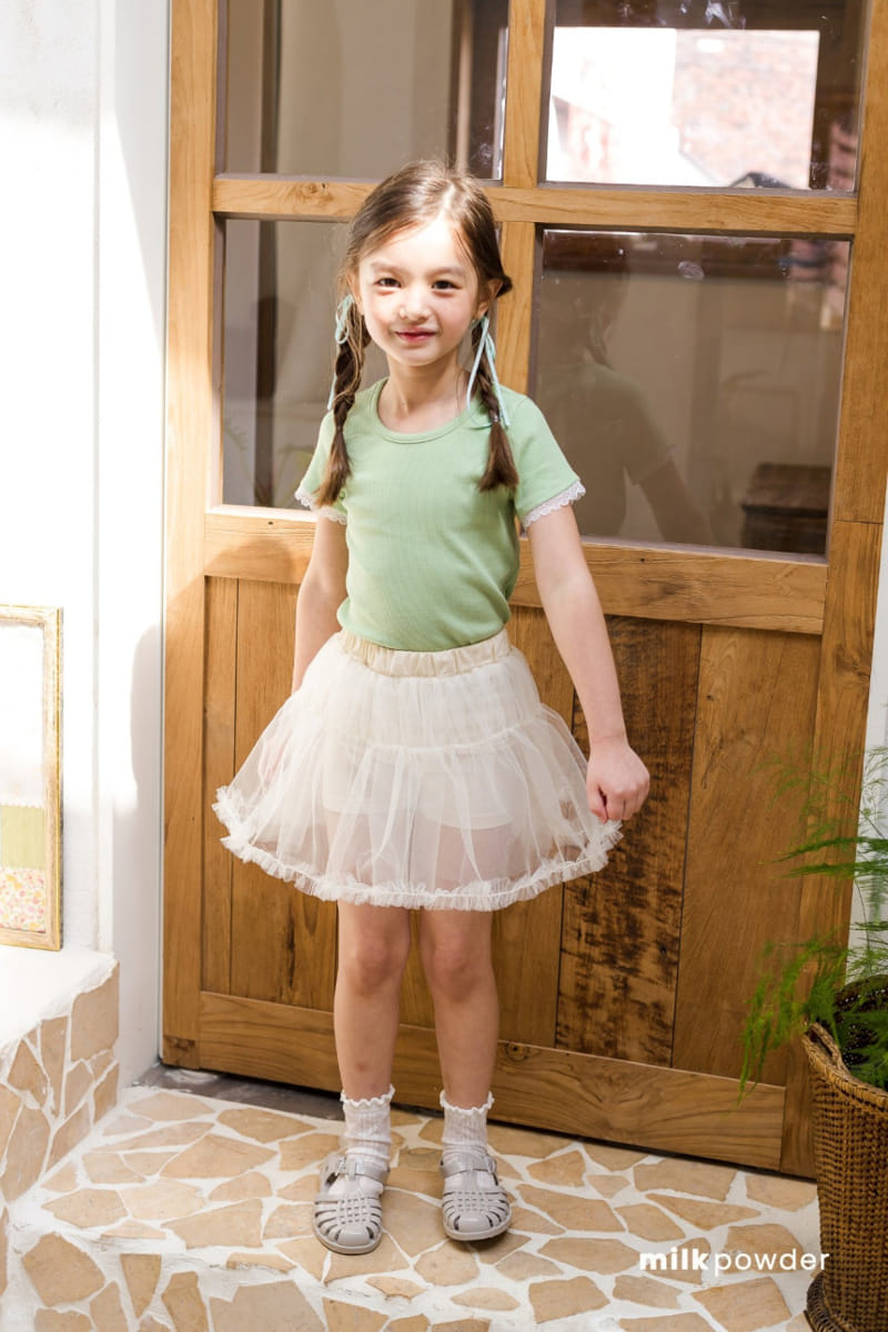 Milk Powder - Korean Children Fashion - #todddlerfashion - Cotton Candy Skirt Top Bottom Set - 10