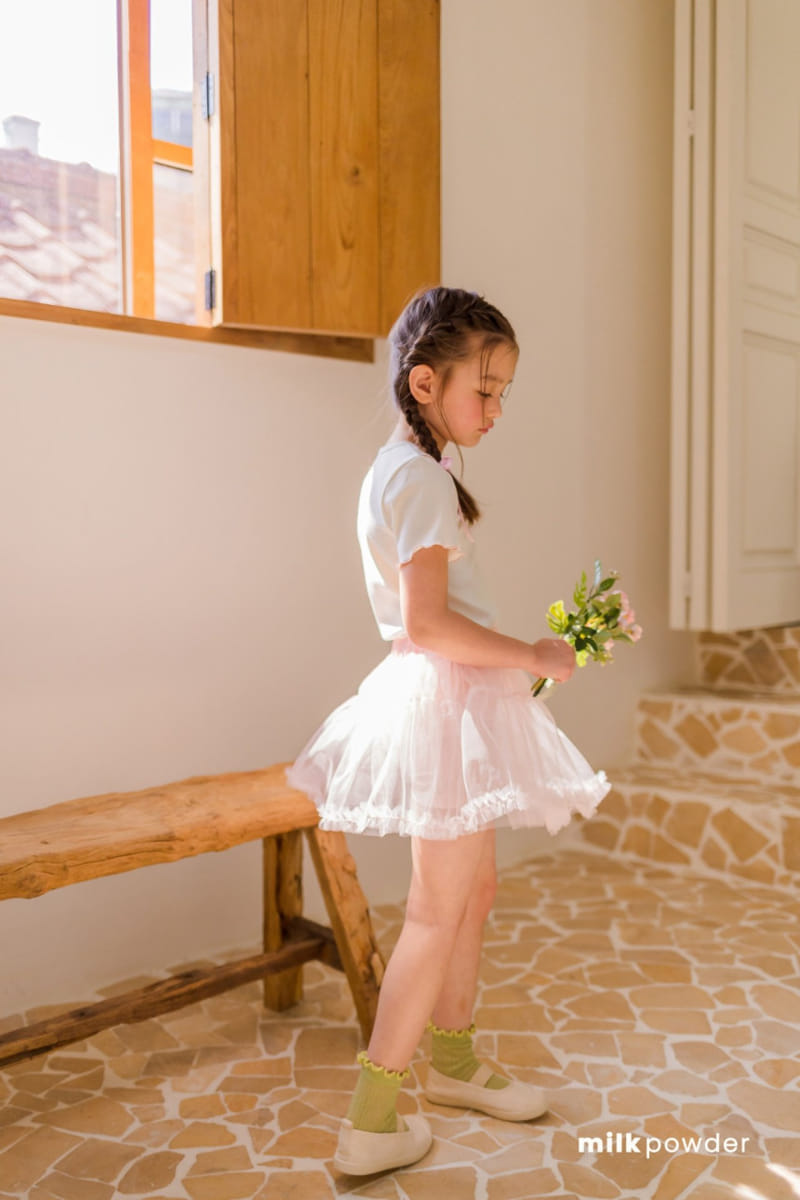Milk Powder - Korean Children Fashion - #toddlerclothing - Cotton Candy Skirt Top Bottom Set - 11