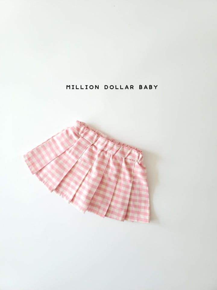 Million Dollar Baby - Korean Children Fashion - #childofig - Check Skirt - 2