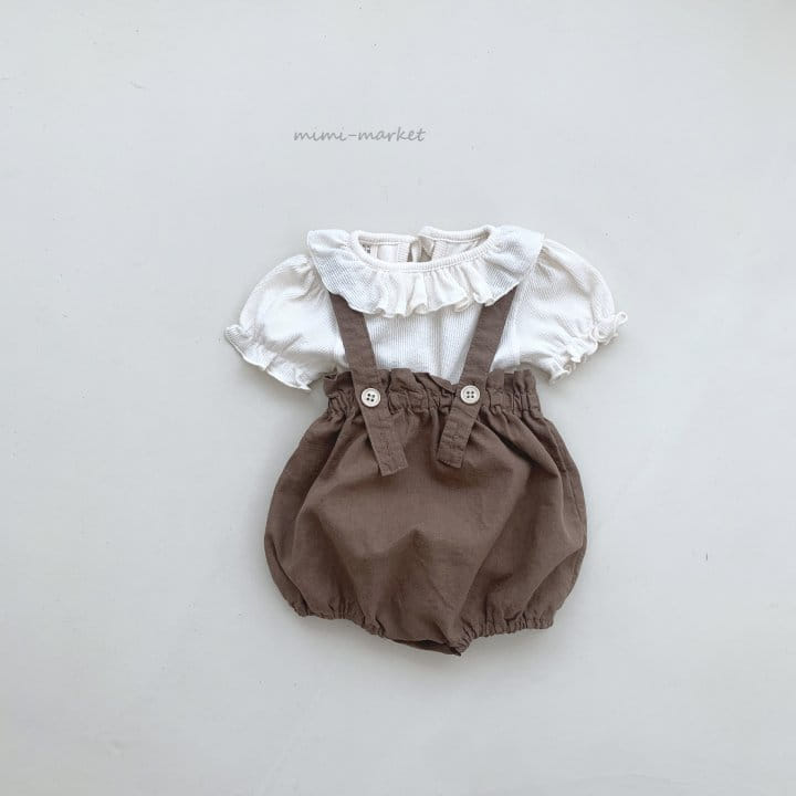Mimi Market - Korean Baby Fashion - #babyboutique - Linen Pot Dungarees - 5