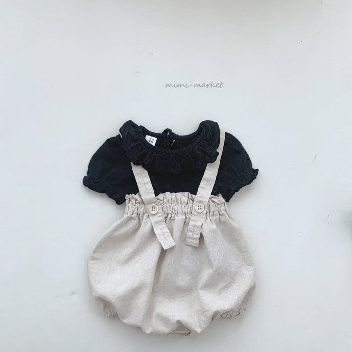 Mimi Market - Korean Baby Fashion - #babyboutiqueclothing - Linen Pot Dungarees - 6