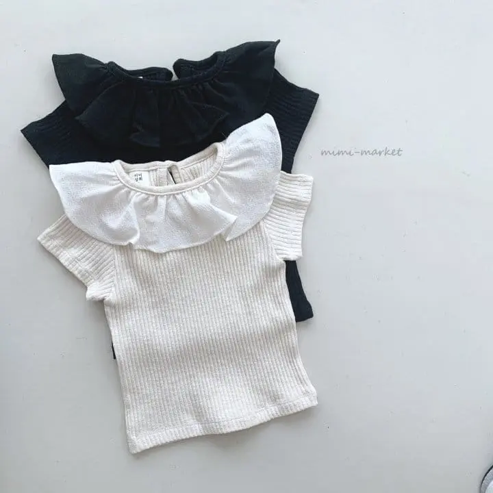 Mimi Market - Korean Baby Fashion - #babyclothing - Frill Collar Tee - 8
