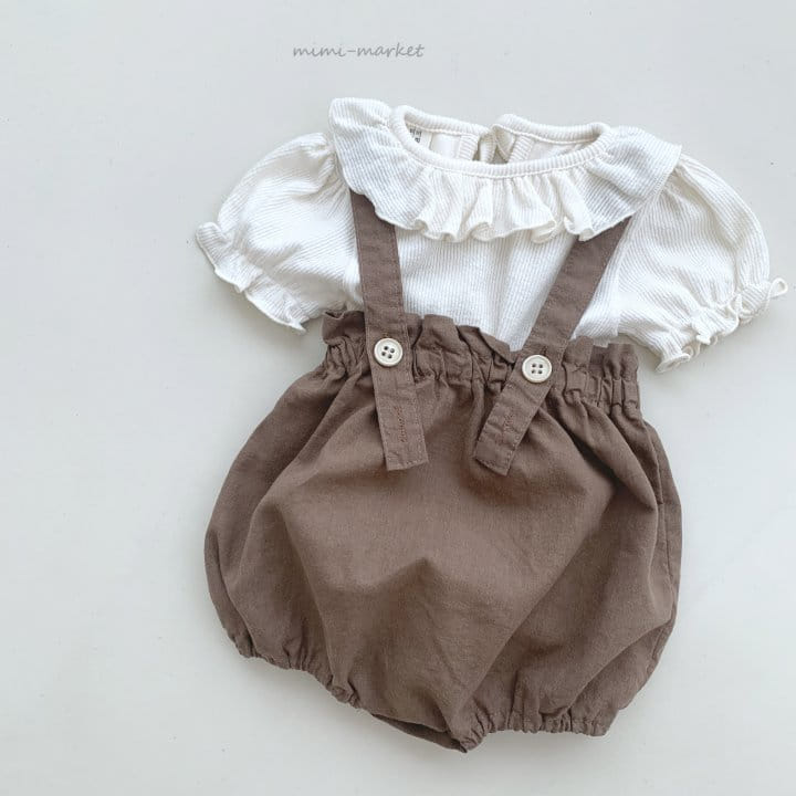 Mimi Market - Korean Baby Fashion - #babyclothing - Linen Pot Dungarees - 7