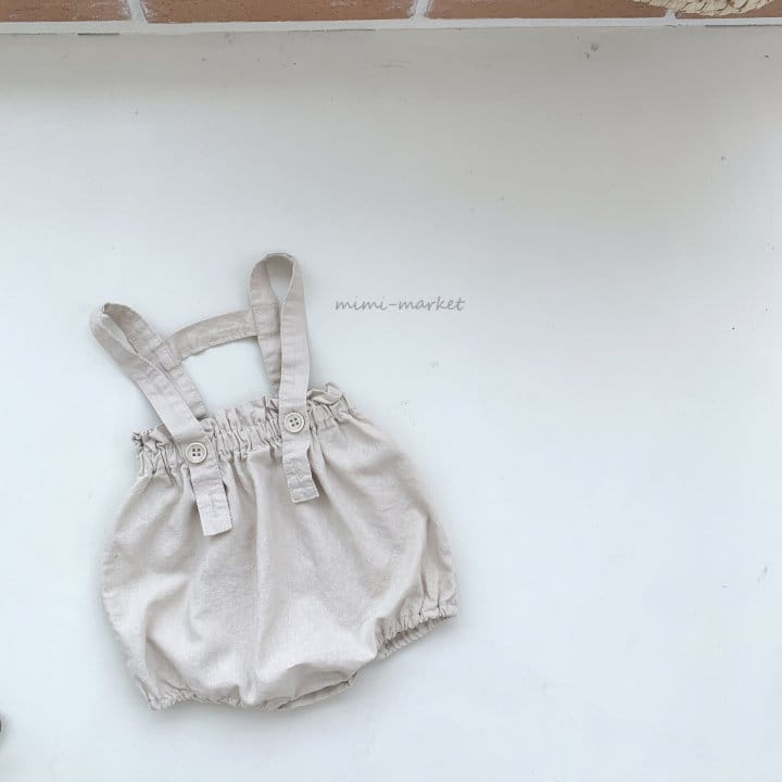 Mimi Market - Korean Baby Fashion - #babyfashion - Linen Pot Dungarees - 8