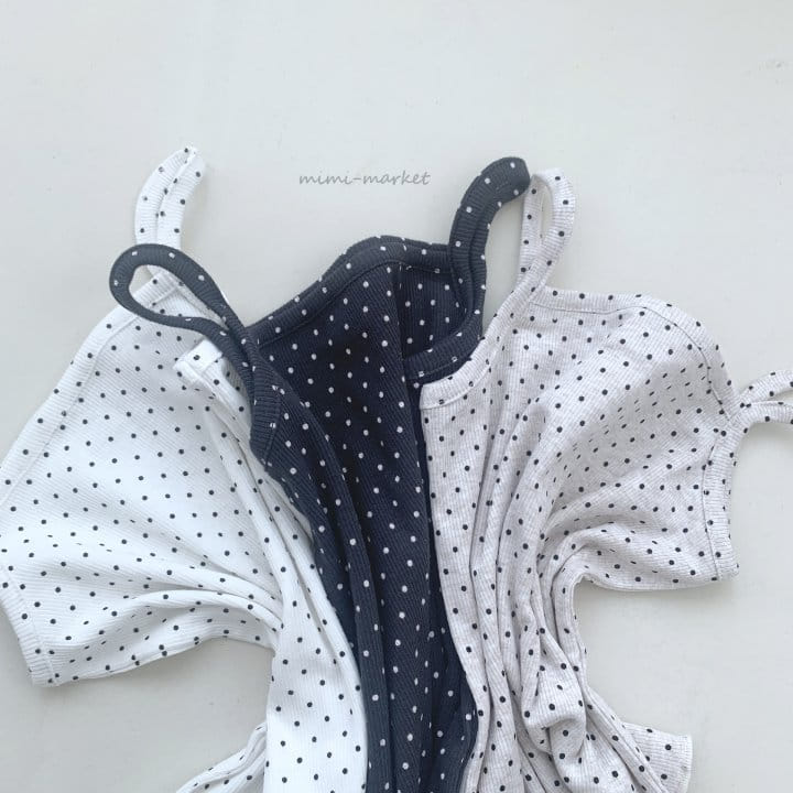 Mimi Market - Korean Baby Fashion - #babyoutfit - Dot String Sleeveless Tee