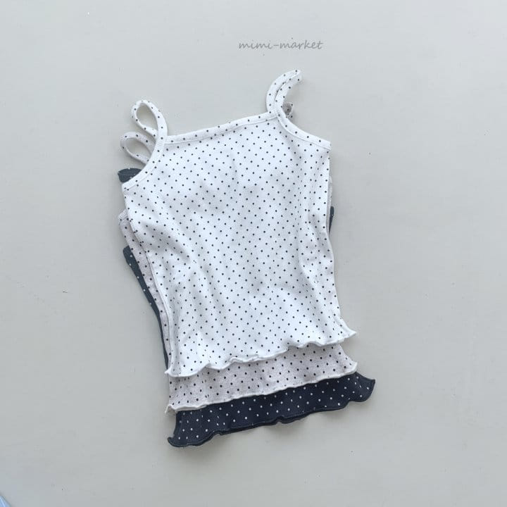 Mimi Market - Korean Baby Fashion - #babyoutfit - Dot String Sleeveless Tee - 2