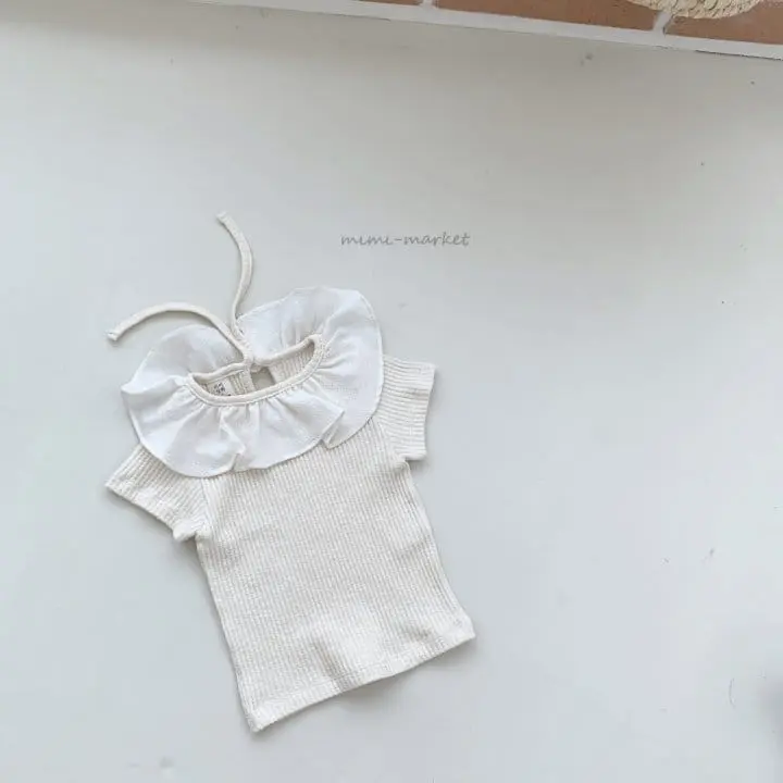 Mimi Market - Korean Baby Fashion - #babywear - Frill Collar Tee - 2