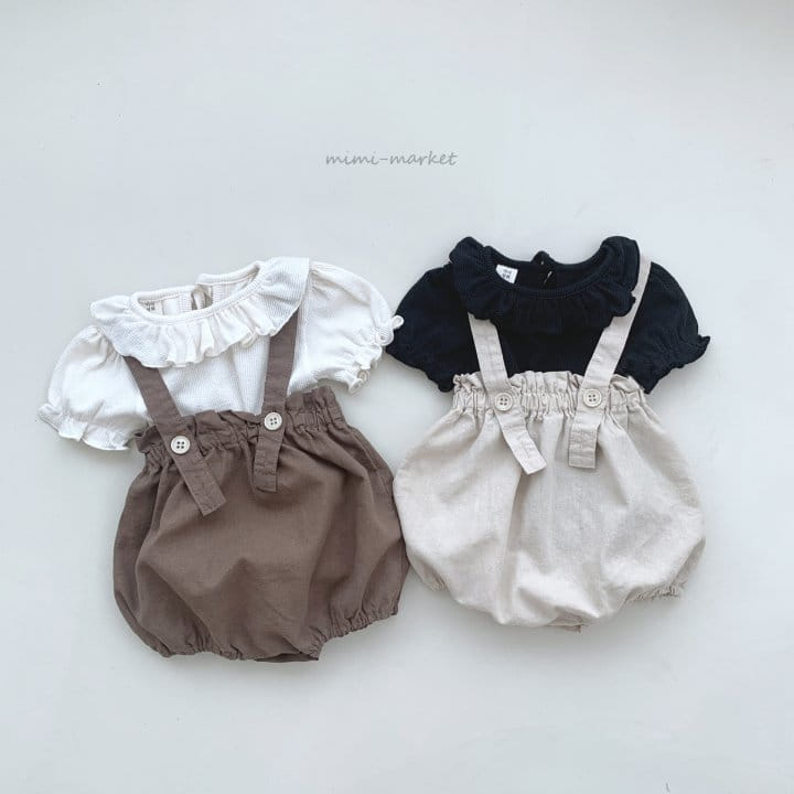 Mimi Market - Korean Baby Fashion - #babywear - Linen Pot Dungarees