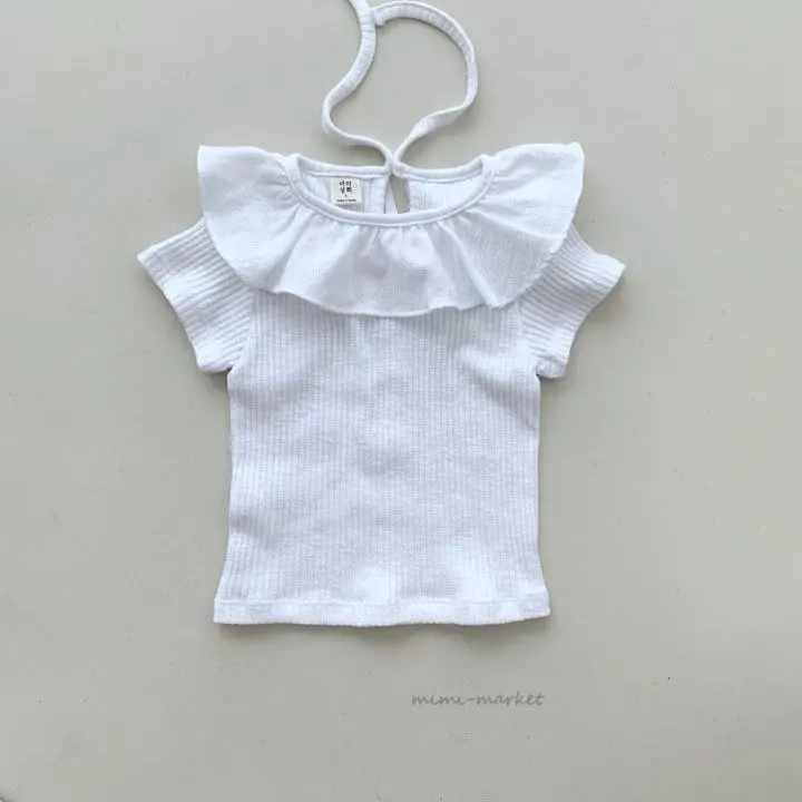 Mimi Market - Korean Baby Fashion - #onlinebabyboutique - Frill Collar Tee - 4