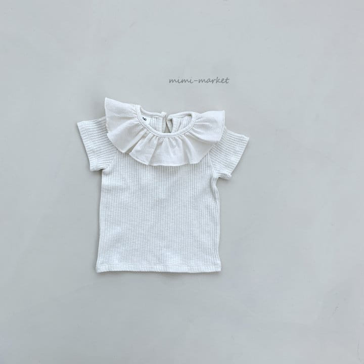 Mimi Market - Korean Children Fashion - #discoveringself - Frill Collar Tee - 3
