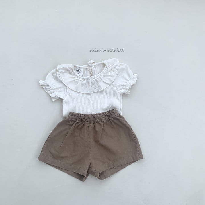 Mimi Market - Korean Children Fashion - #kidsshorts - Sunny Frill Tee  - 6